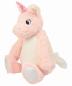 Preview: Kuscheltier Einhorn mit Namen und Herzen bedruckt